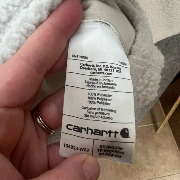 Carhartt Woman Size XS Reworked Relaxed Fit Fleece Coat sherpa fleece full zip - Picture 7 of 7